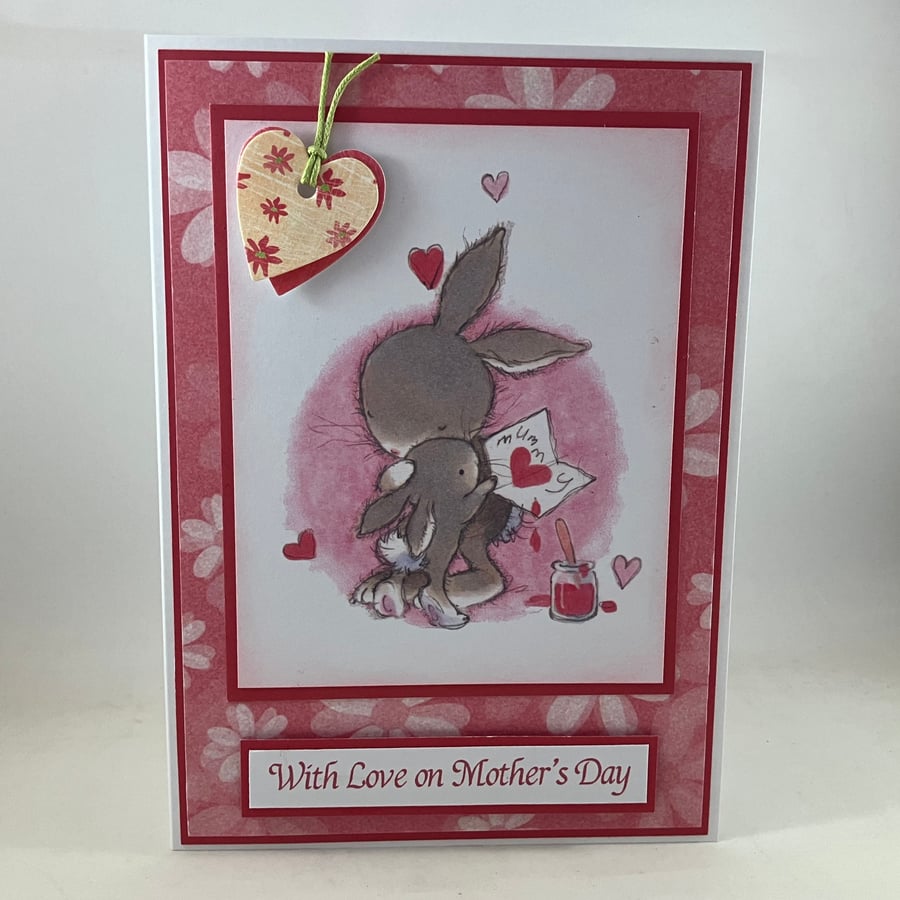 Cute bunnies Mother's Day card