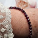 Garnet Bracelet with Magnetic Closure