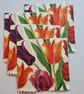 4 Paper napkins for decoupage Emma Bridgewater tulip design