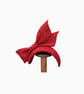 Red Fascinator Hat – Handmade Elegant Headpiece for Wedding, Royal Ascot 