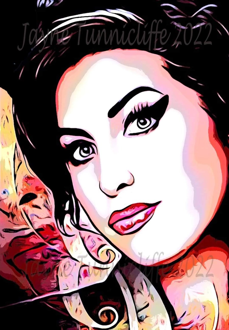 Amy Winehouse 8 x 10 inch ltd edition art print - free shipping in UK