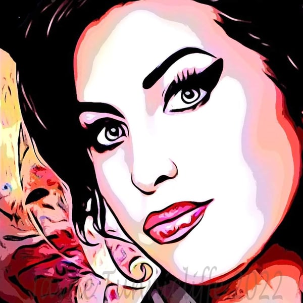 Amy Winehouse 8 x 10 inch ltd edition art print - free shipping in UK