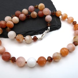 botswana agate gemstone necklace