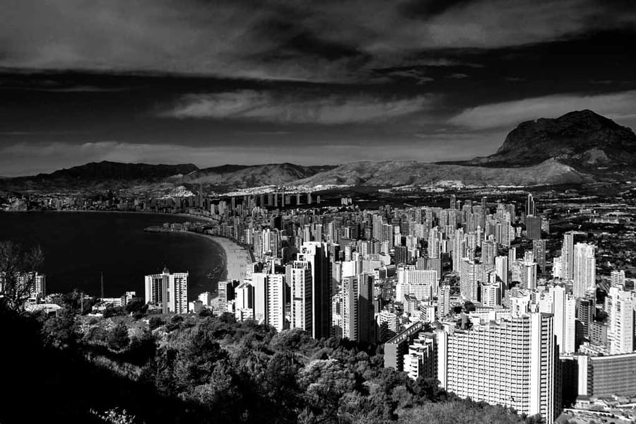 Benidorm Cityscape Skyline Spain Photograph Print