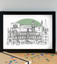 Shrewsbury Skyline Art Print - Image 1