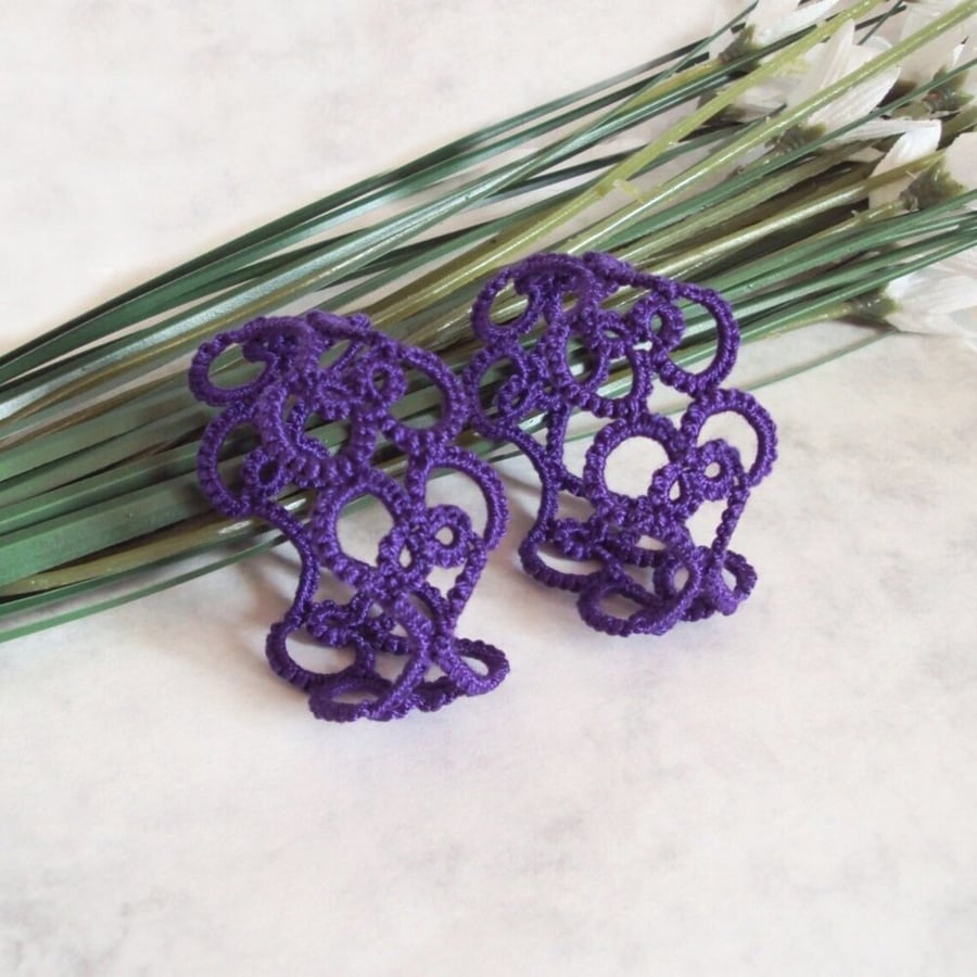 Purple napkin rings
