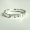 Personalised stone set ring