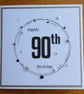 90th Birthday Card - Silver Wreath Design  - Image 4