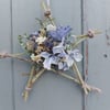 Dried Flower and Foliage Star. Handmade. 14x14cm