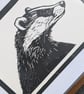 'Badger' Lino Print  - Image 3