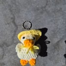 Handmade Crochet Duck Keychain – Cute Mini Bag Charm