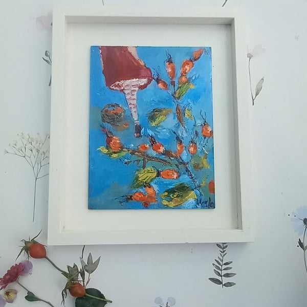 Original painting 'rosehips'