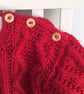 Baby red Aran jumper 3-6 months - Image 2