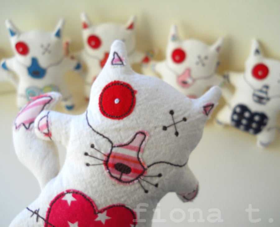 embroidered zombie foxes