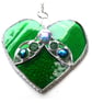 Heart Stained Glass Suncatcher Nugget Green 008 - Image 4