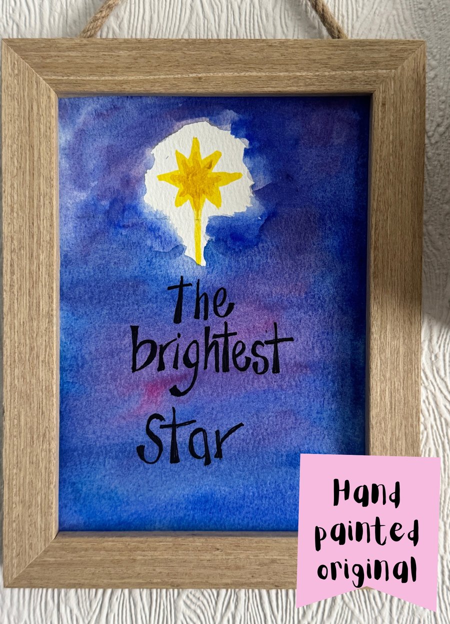 Hand painted stars and space art work 