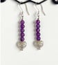 Sterling Silver Amethyst Heart Earrings - Image 7