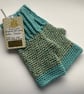 FINGERLESS MITTS , gloves ' Rambler'  Soft wool blend. Green. - Image 2