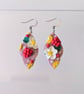 Raspberry lemonade single drop earrings 