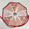 Large bunting with hearts - reversible 