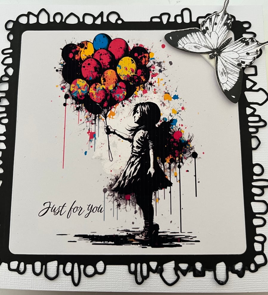 Just for you , Girl with balloons