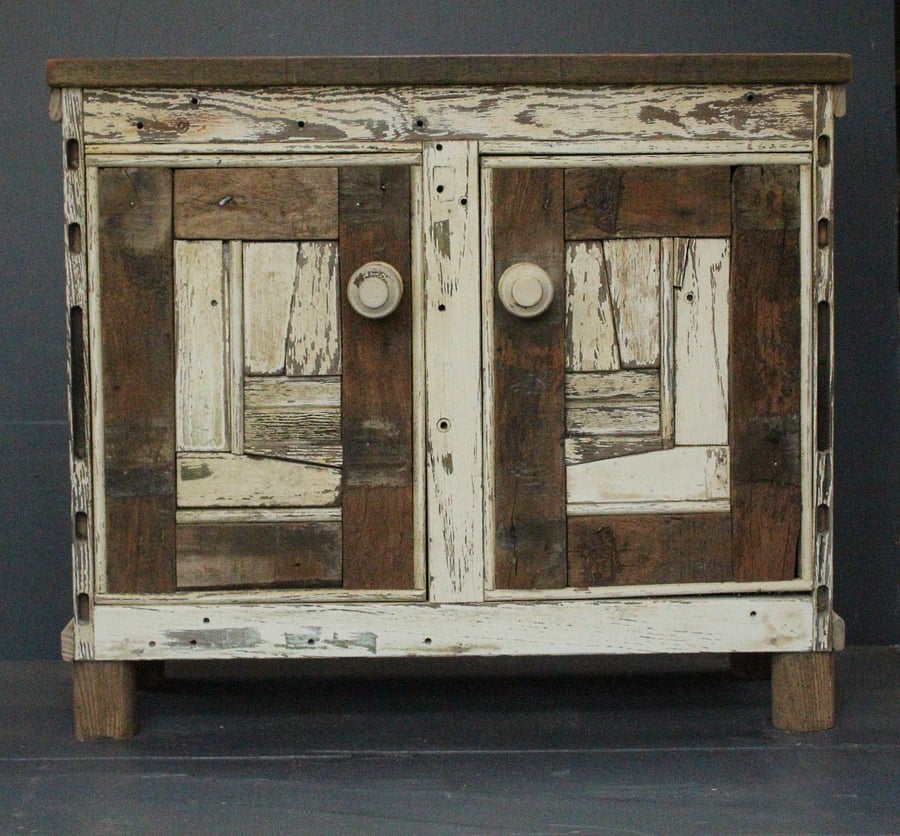 Drift wood Floorstanding Cabinet,Cupboard,Upcycled,Recycled,Driftwood Cabinet 
