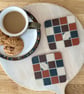 Coaster Set - Two Mosaic Chequerboard Coasters - Image 1