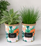 Mint & Peach floral grow your own herb gift set 