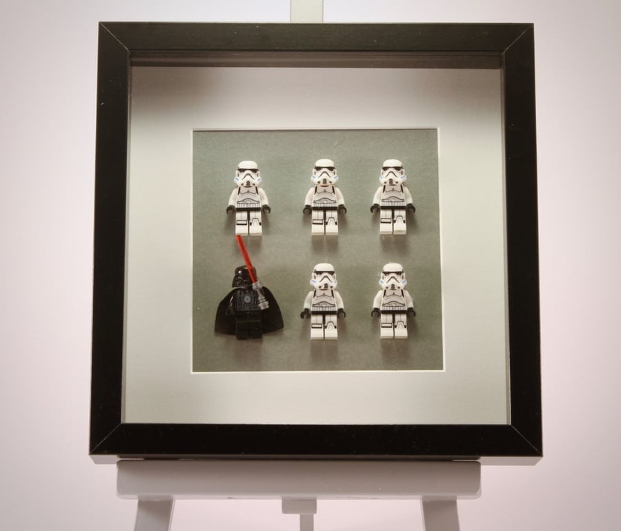  Storm Troopers & Darth Vader mini Figure frame