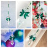 Super Sparkly large Swarovski Emerald Angel Sun Catcher