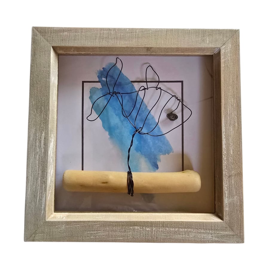 Handcrafted wire fish art