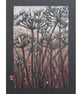 Cow Parsley Floral Silhouettes - Original drawing, wall art