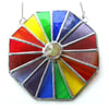 Rainbow Crystal Octagon Suncatcher Stained Glass Handmade 006