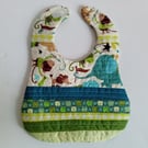 Bib, New baby, patchwork bib, reversible bib, gift for baby, baby shower gift