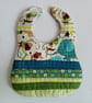 Bib, New baby, patchwork bib, reversible bib, gift for baby, baby shower gift
