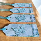Floral and Butterfly Gift Tags. Set of Four Floral and Butterfly Gift Tags