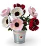 Handmade Mixed Poppy Bouquet - 7 Everlasting Flowers - Pink, White and Red 