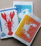 Handprinted Lobster notebook - Image 4