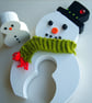 Painted Wooden Snowman With Pop Out Mini Snowman - Image 7