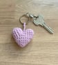 Purple Heart Crochet Keyring - Image 2