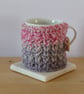 Knitted Tea Cosy and Crocheted Mug Cosy Set - Image 6