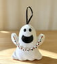 Handmade Felt Ghost HALLOWEEN Bead Decoration Cute Spooky Hanging Ornament - Image 2