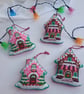 Gingerbread House Christmas Decoration - hanging stuffed ornaments