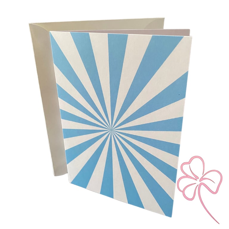 Optical Burst Blank Greetings Card