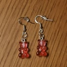 Sterling silver Cute strawberry gummybear earings