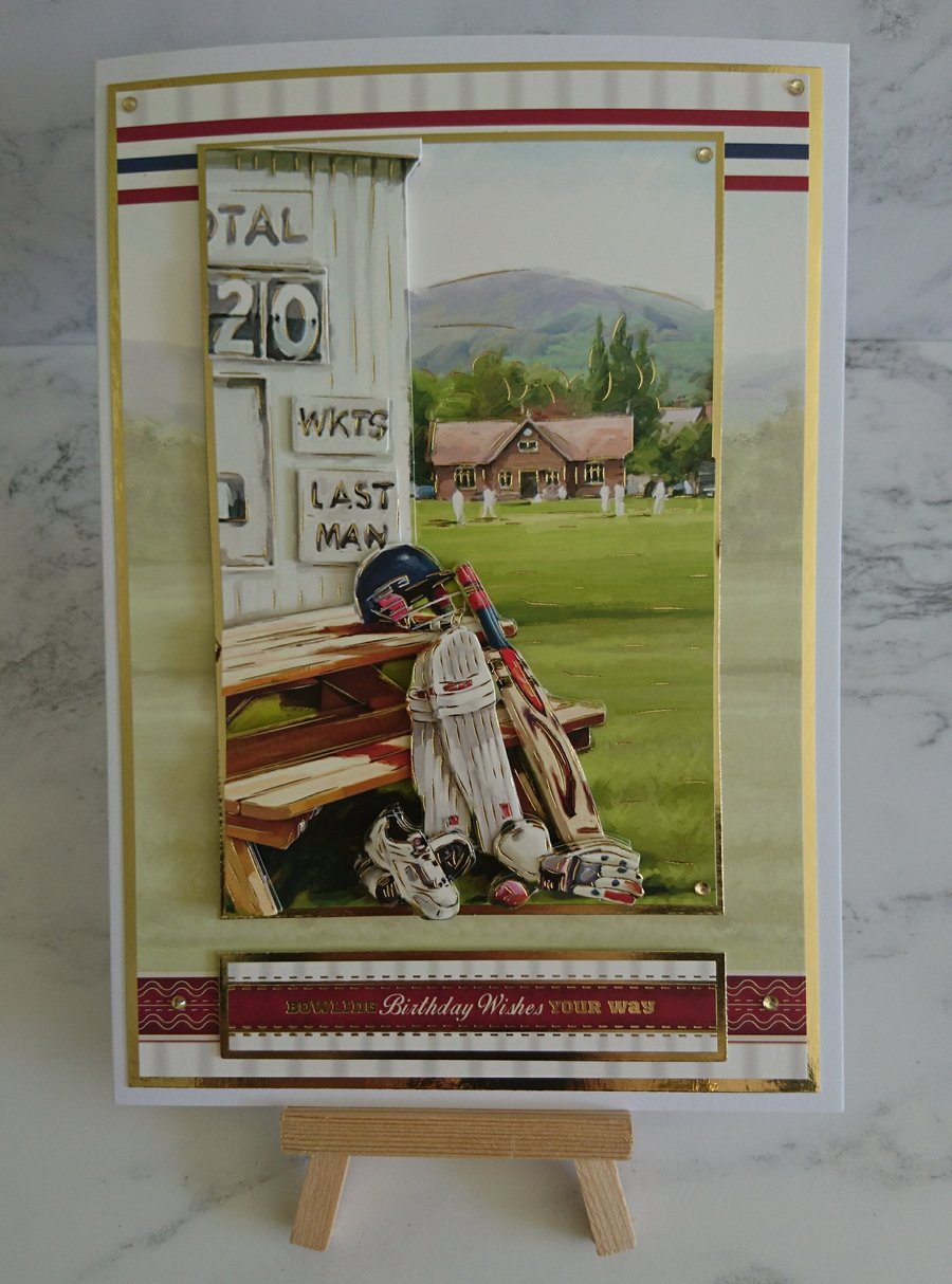 Cricket Birthday Card Bowling Birthday Wishes Your Way 3D Luxury Handmade Card