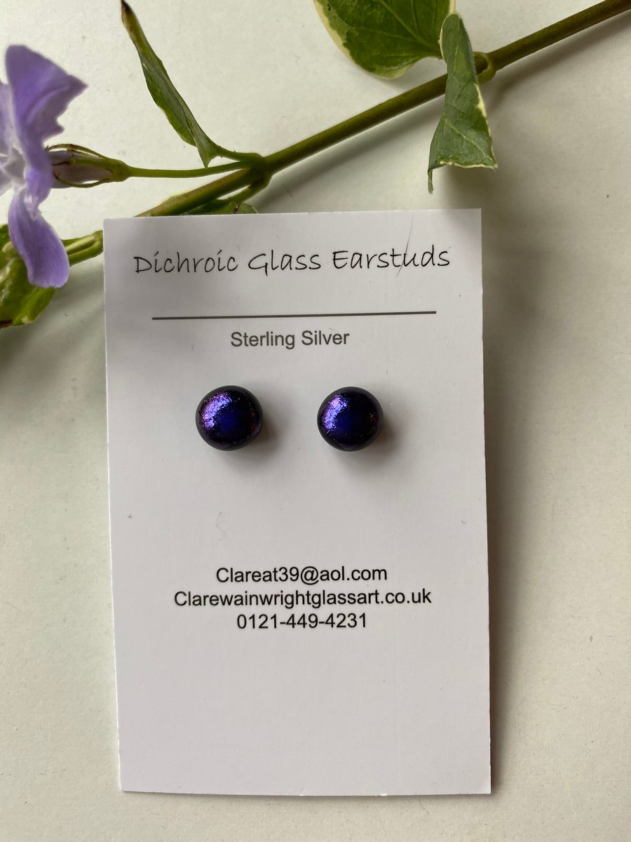 Dichroic Glass Earrings