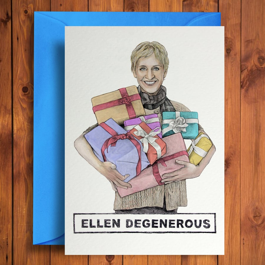 Ellen DeGenerous - Funny Birthday Card