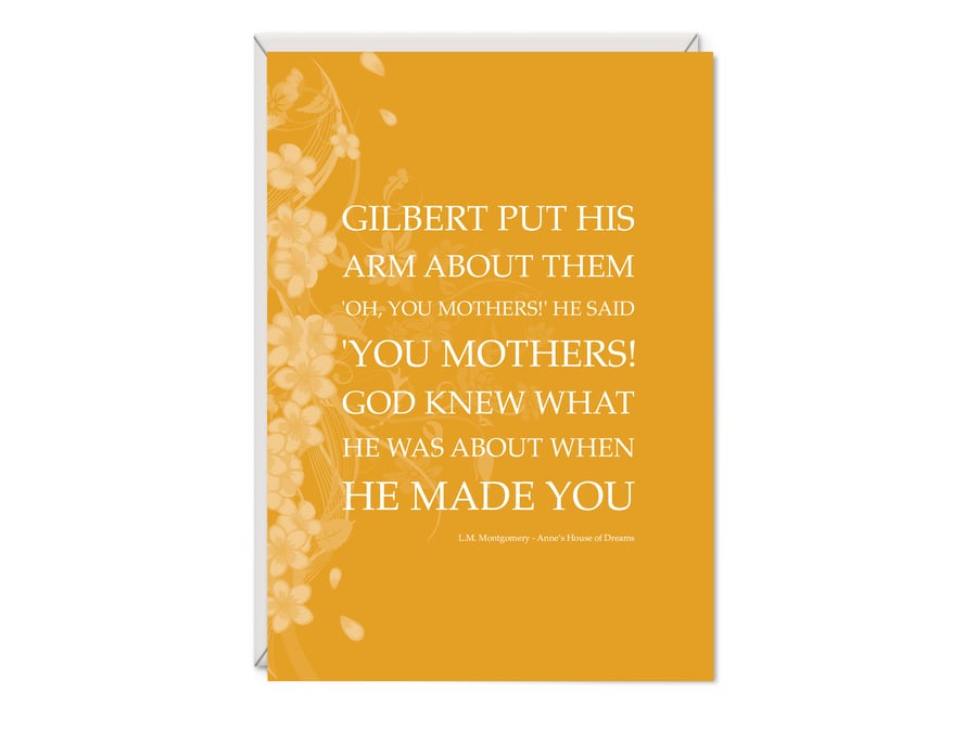 Anne's House Greetings Card - L M Montgomery - Birthday Card for Mum