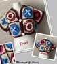 Noughts and crosses, hugs and kisses cropped cardigan - Image 1